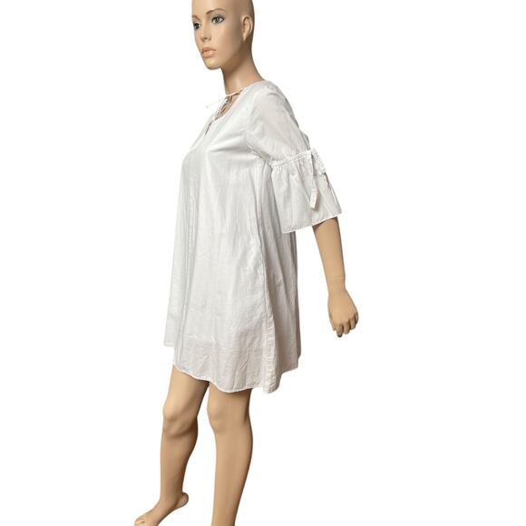 Claudio Milano 100% Linen 3/4 Sleeves V-Neck Dress size Small - Picture 2 of 7